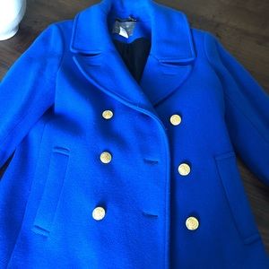 JCrew royal blue pea coat size 4